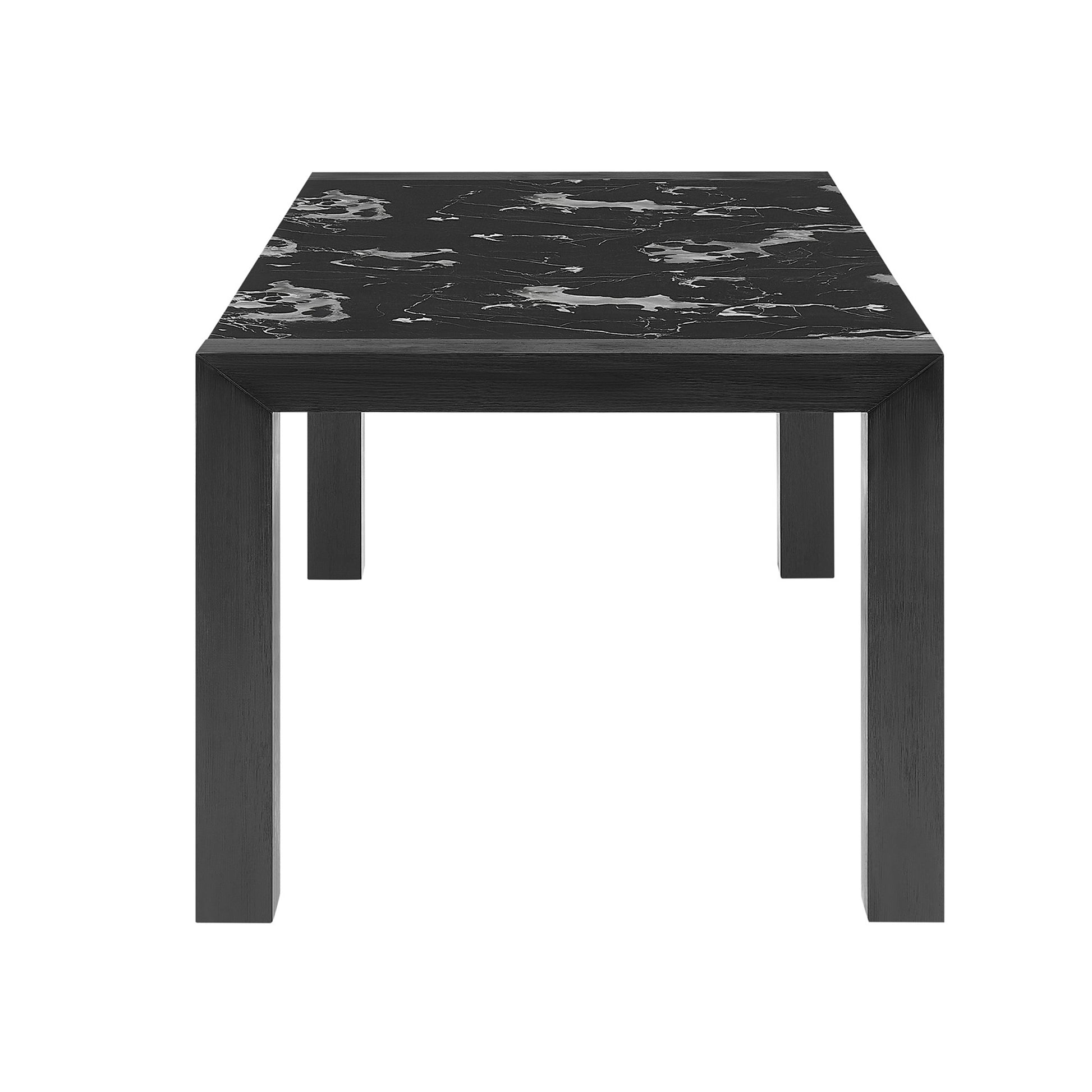 68" Black Wood Dining Table-2