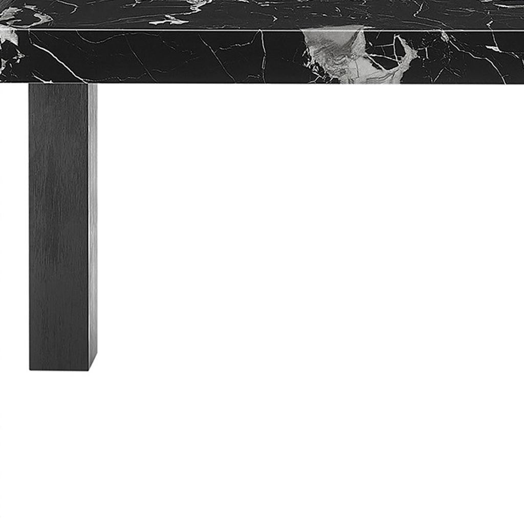 68" Black Wood Dining Table-5