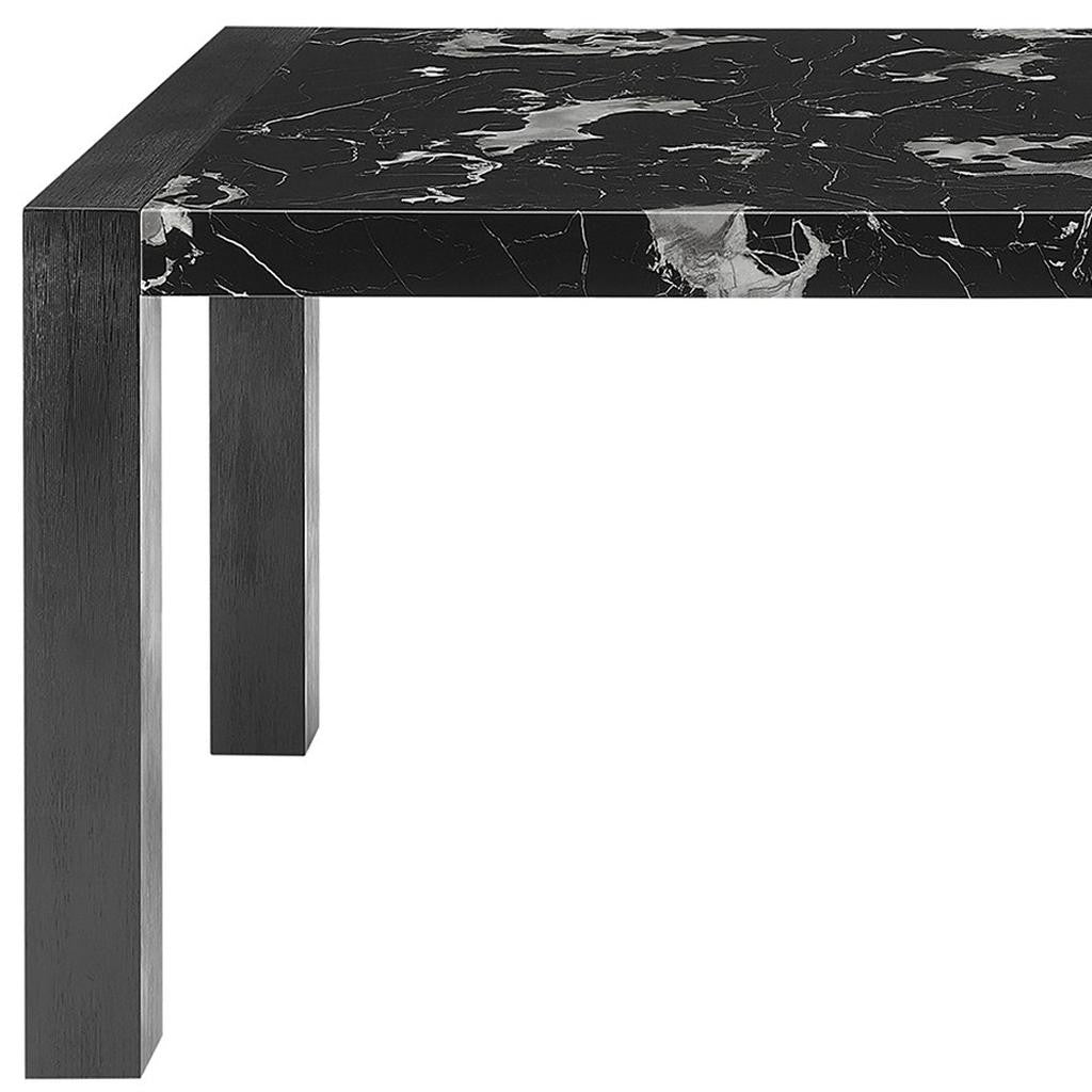 68" Black Wood Dining Table-6