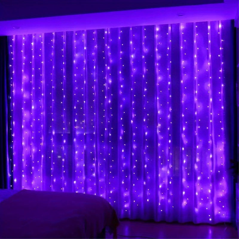 300 LED Warm Fairy Curtain Lights, 9.8 x 9.8ft - USB Powered, 8 Lighting Modes with Remote Control, Perfect for Bedroom & Party Decor, Includes Hook for Easy Hanging, LED Lights for Bedroom