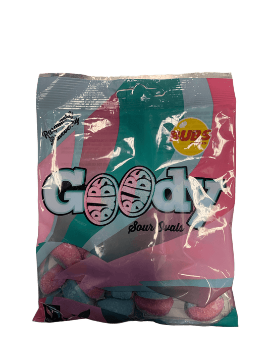 Bubs Goody Sour Ovals Raspberry Blueberry Candy 90G - Swedish Edition
