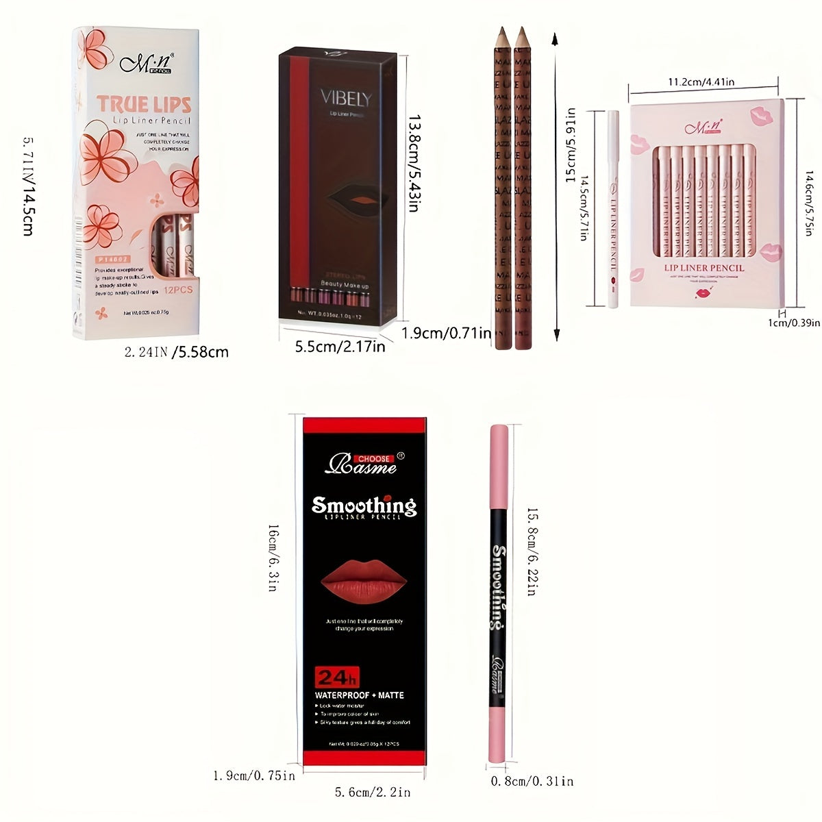 12 pcs Matte Lipstick Set with Lip Liner Pencil - Long-Lasting, Professional-Quality, Perfect for Valentine's Day Gifts