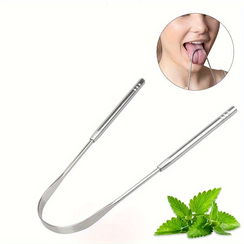 Tongue Scraper, Halitosis Reduction, Stainless Steel Tongue Cleaner, Metal Scraper, Tongue Scraper Cleaner For Fresh Breath