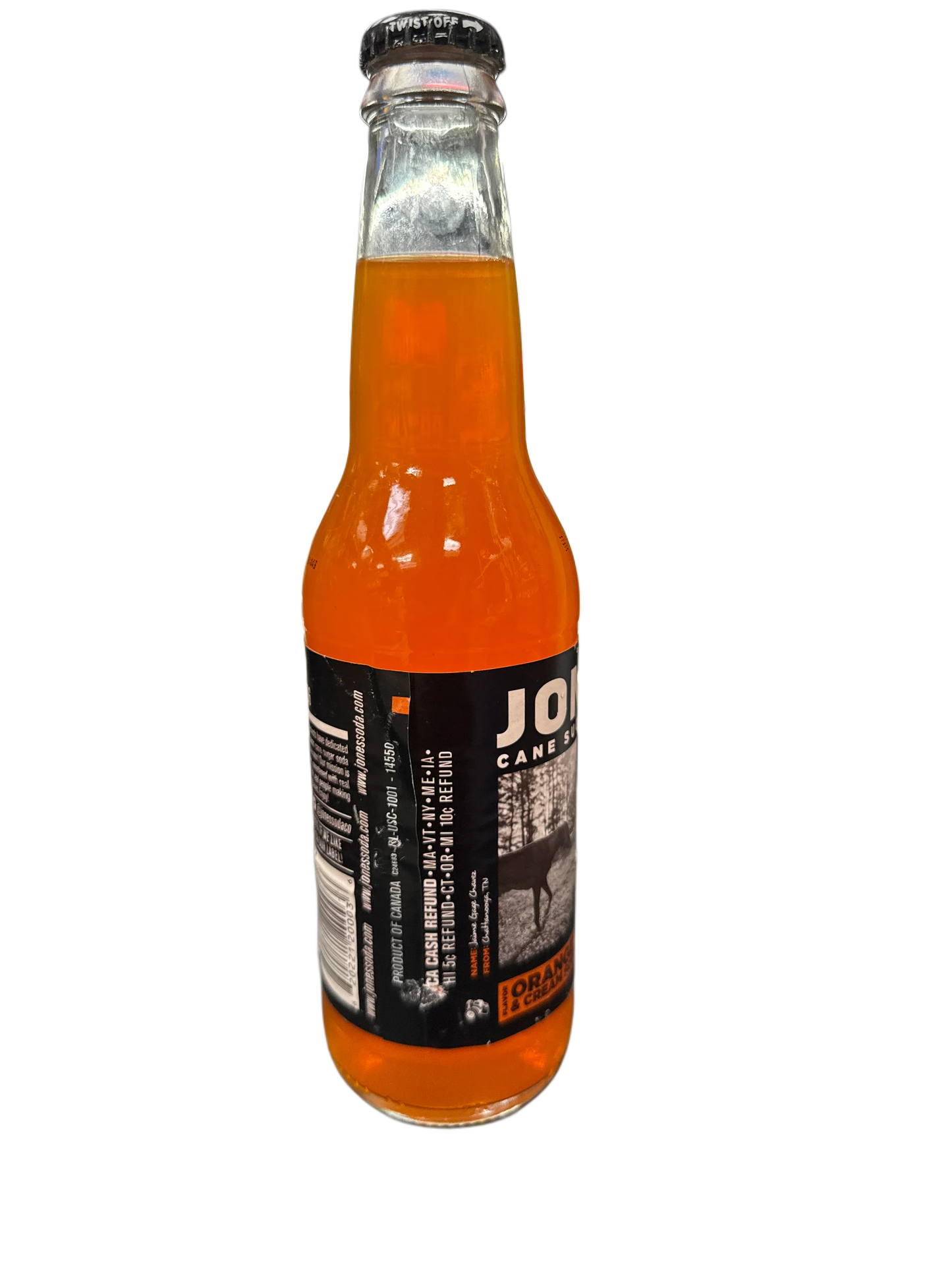Jones Orange And Cream Soda Flavoured Glass Bottle 355ML - Canadian Edition