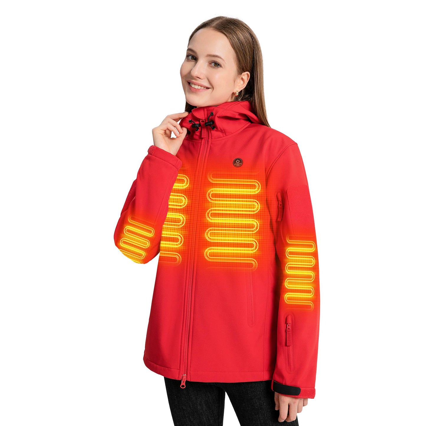 ANTARCTICA GEAR Heated Jacket for Men and Women, Winter Coat Soft Shell Heating Hood Jacket-7