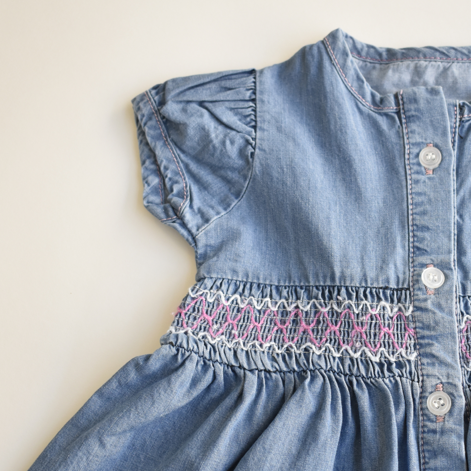 Cloud Cuddle Girls Denim Dress-3
