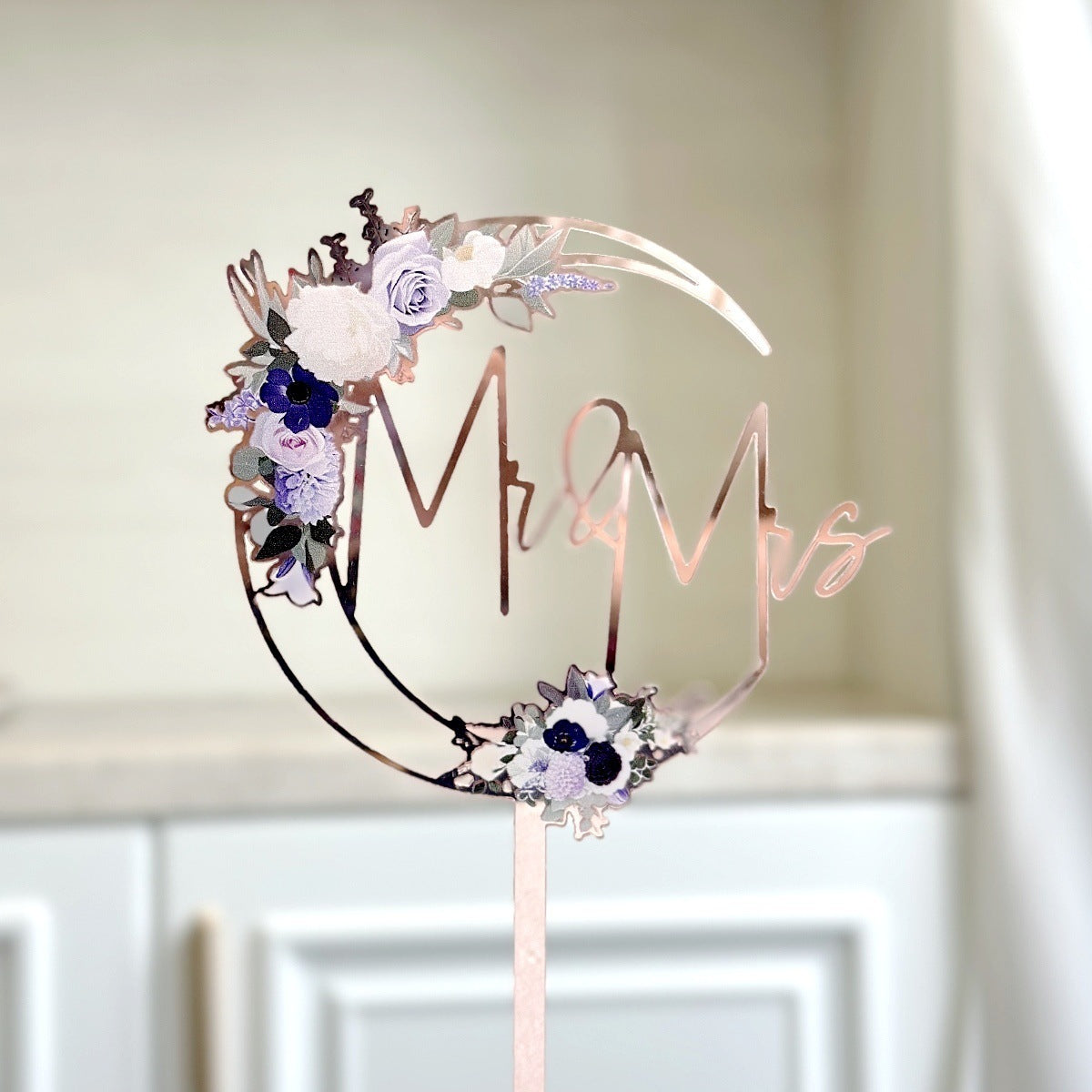 Ins Style MRMRS Color Printing Acrylic Cake Decoration Party Supplies