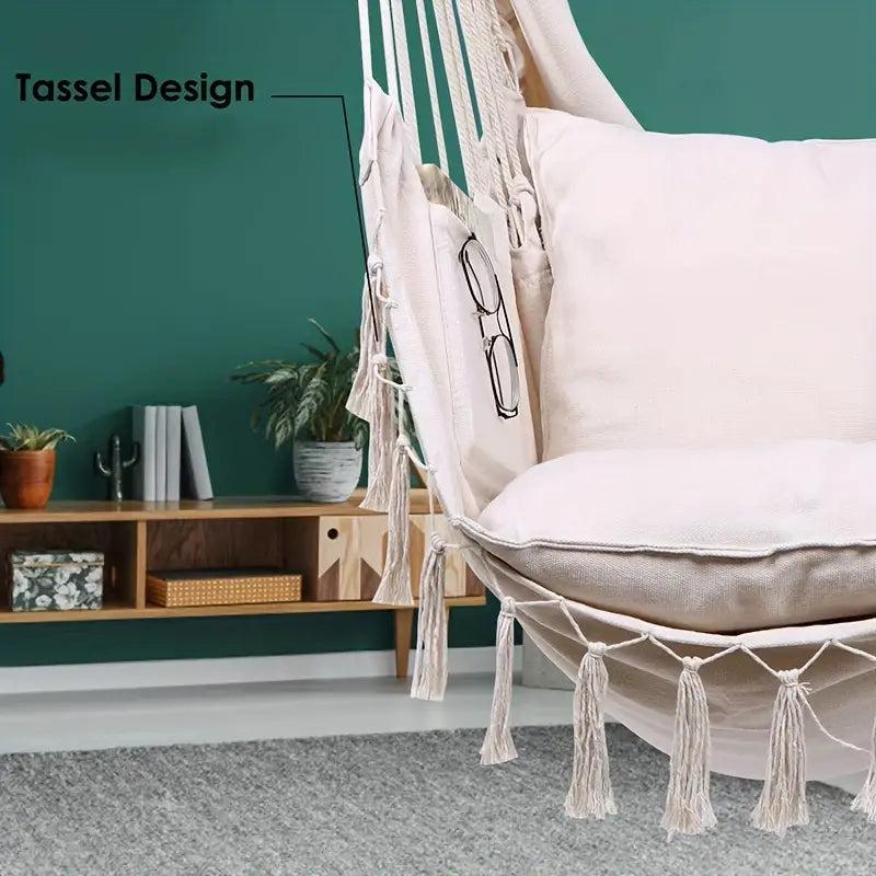 Nordic Style Cotton Hammock Chair Swing-4