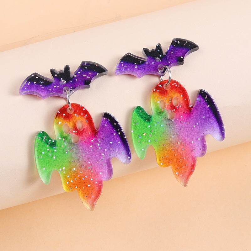 European And American Halloween Series Acrylic Earrings Color