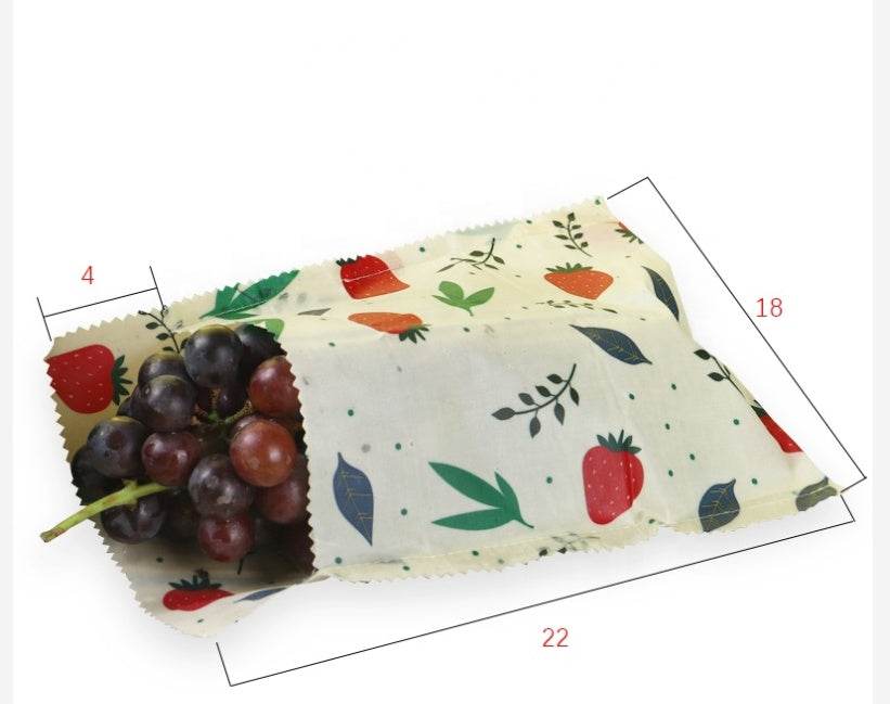 Grade Custom Size Pattern Reusable Eco friendly Food Beewax wrap