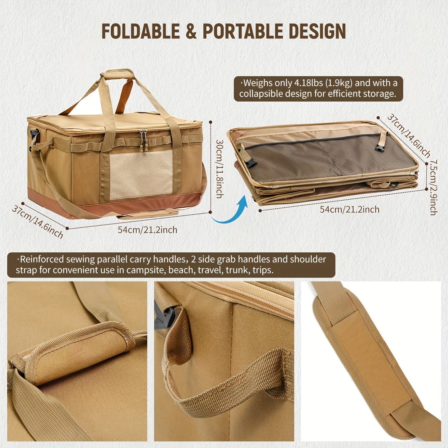 Camping Storage Bag Organizer with Shoulder Strap-4
