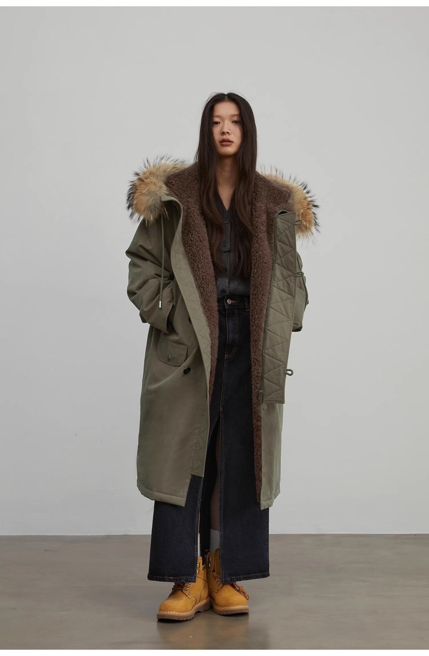 “Manchester City old story”  Winter Loose Long Hooded Parka-1