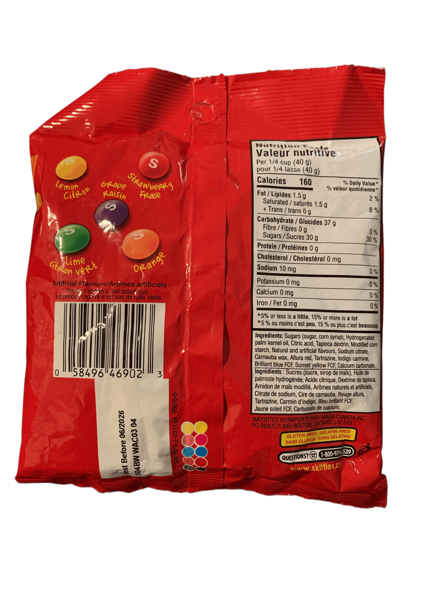 Skittles Original Candy 170G - Canadian Version