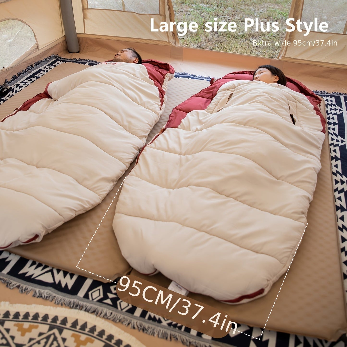 All-Season Oval Camping Sleeping Bag-1