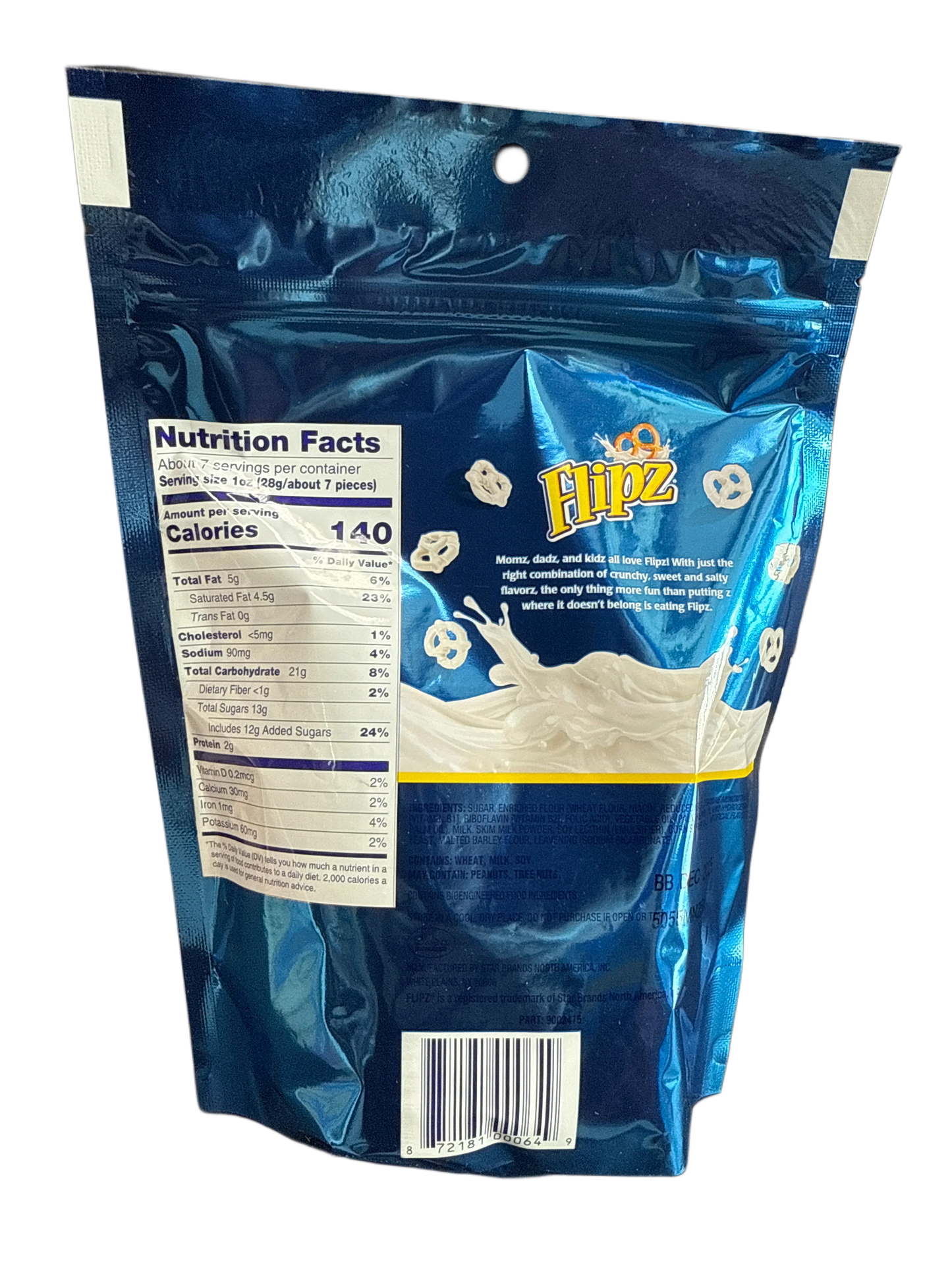 Flipz White Fudge Covered Pretzels 212G - U.S Edition