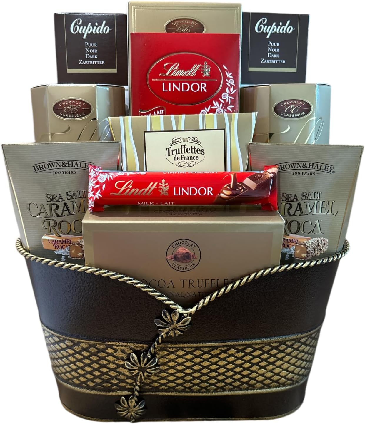 The Avenue Gift Basket - Includes cocoa truffles, milk chocolates, dark chocolates, and more.-0