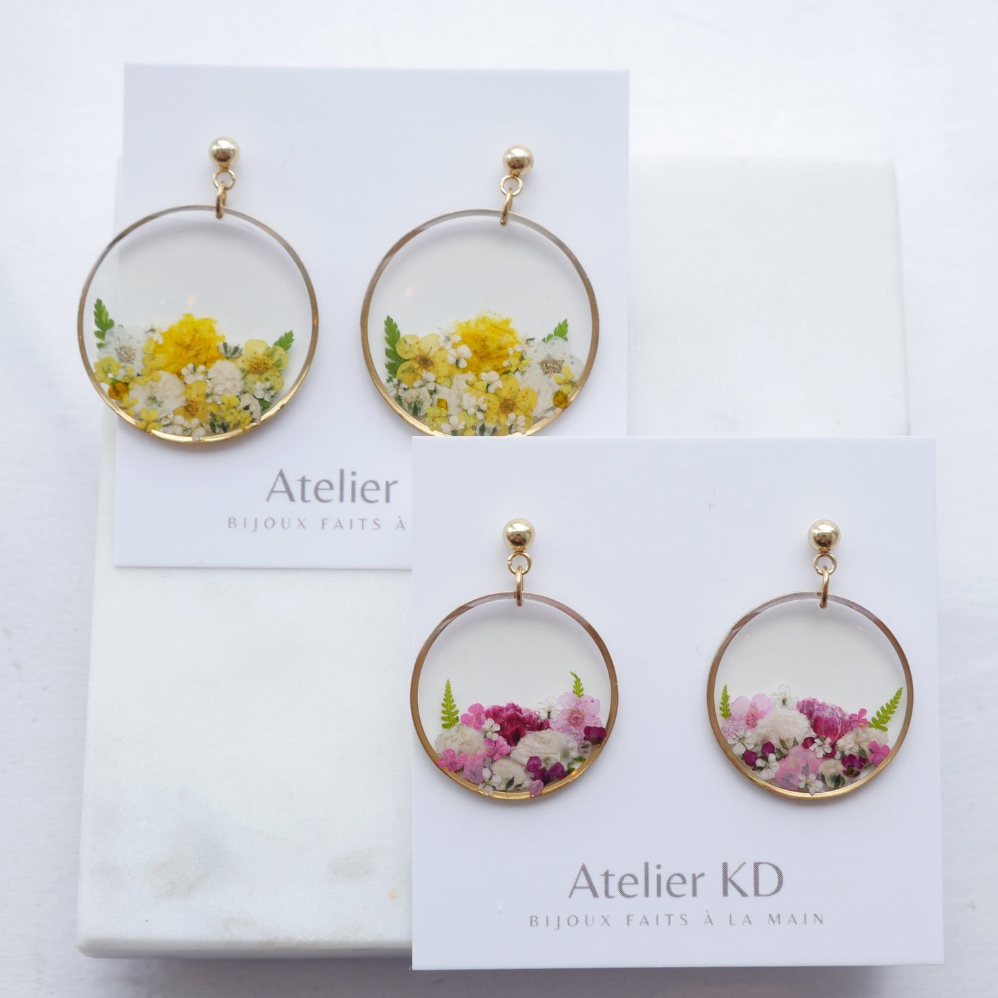 Boucles d’oreilles bouquet - rond
