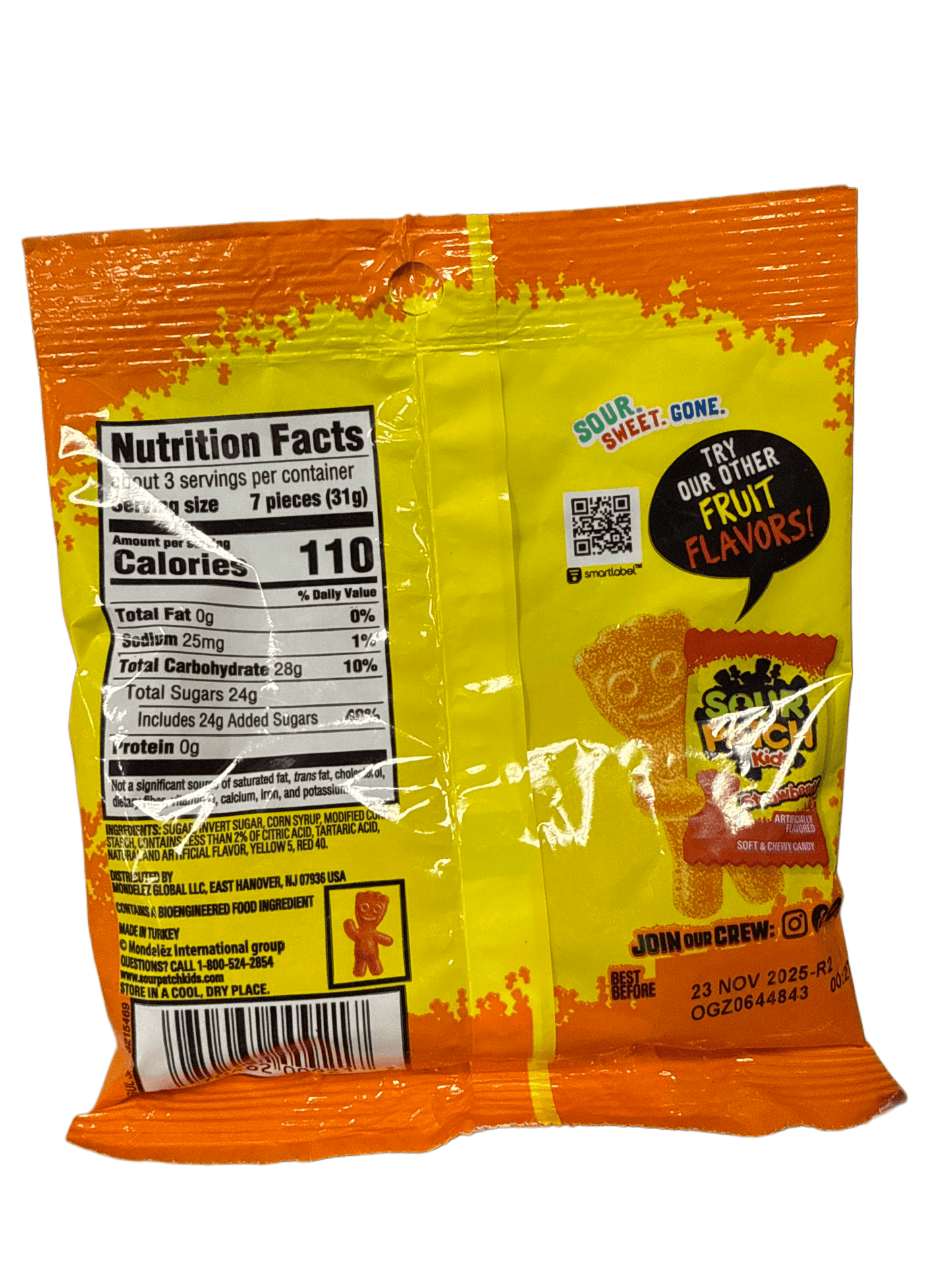 Sour Patch Kids Not So Sour Peach 101G - U.S Edition