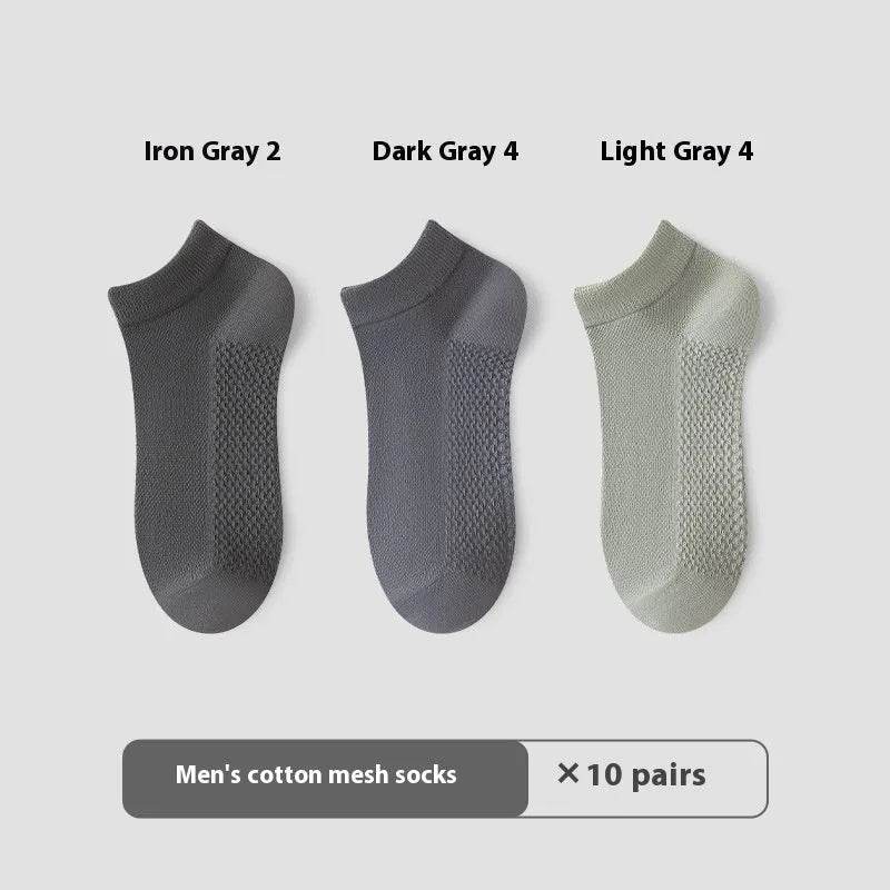 Cotton Anti-Pilling Ankle socks absorbing Invisible Tight Mesh Boat Socks
