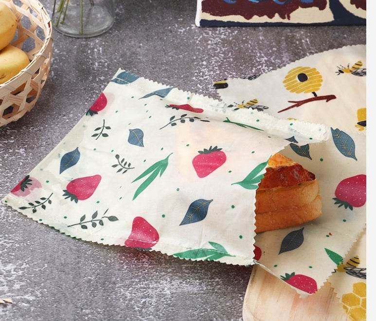 Grade Custom Size Pattern Reusable Eco friendly Food Beewax wrap