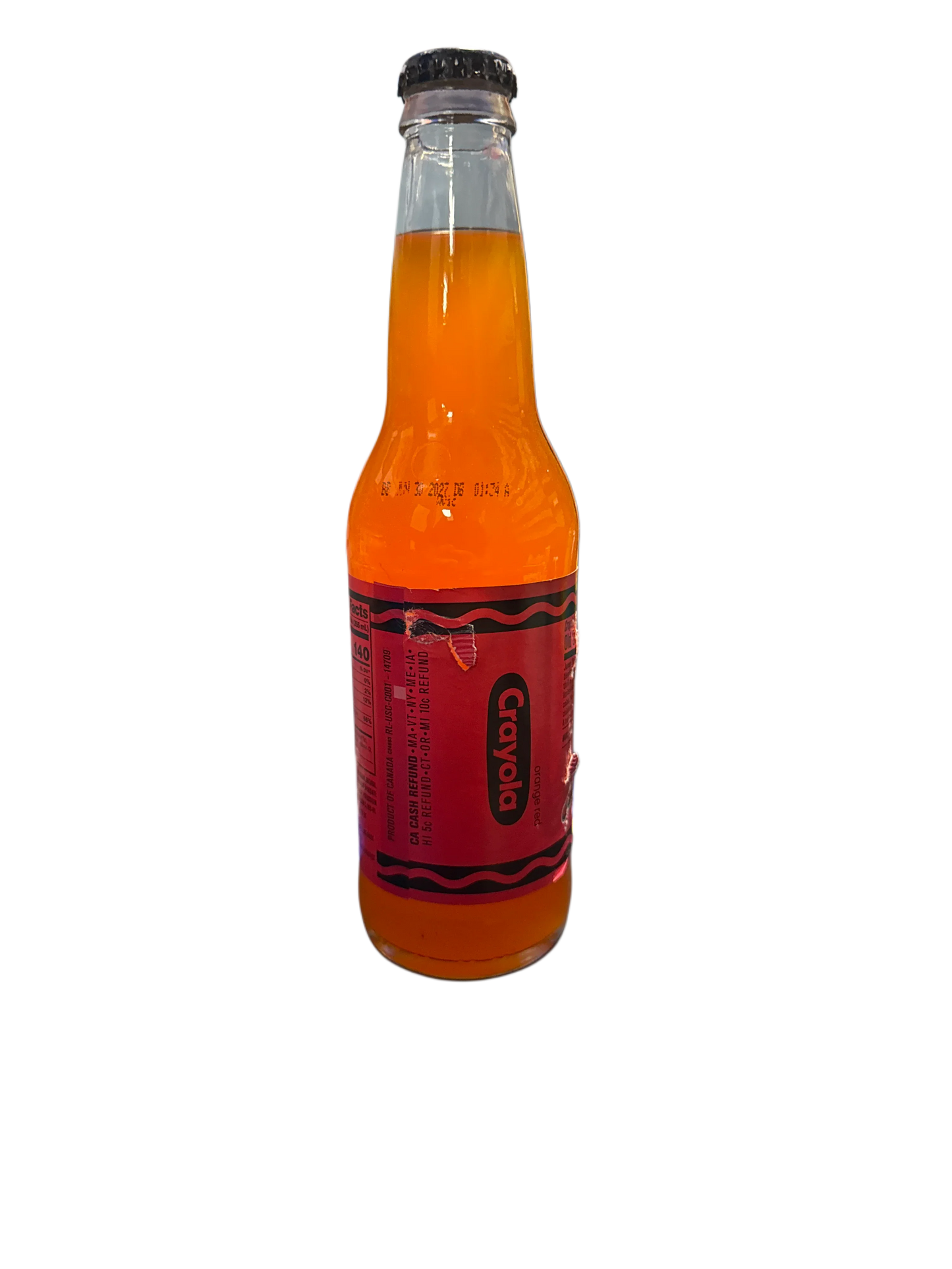 Jones Crayola Limited Edition Orange Red Glass Bottle 355ML - U.S Edition