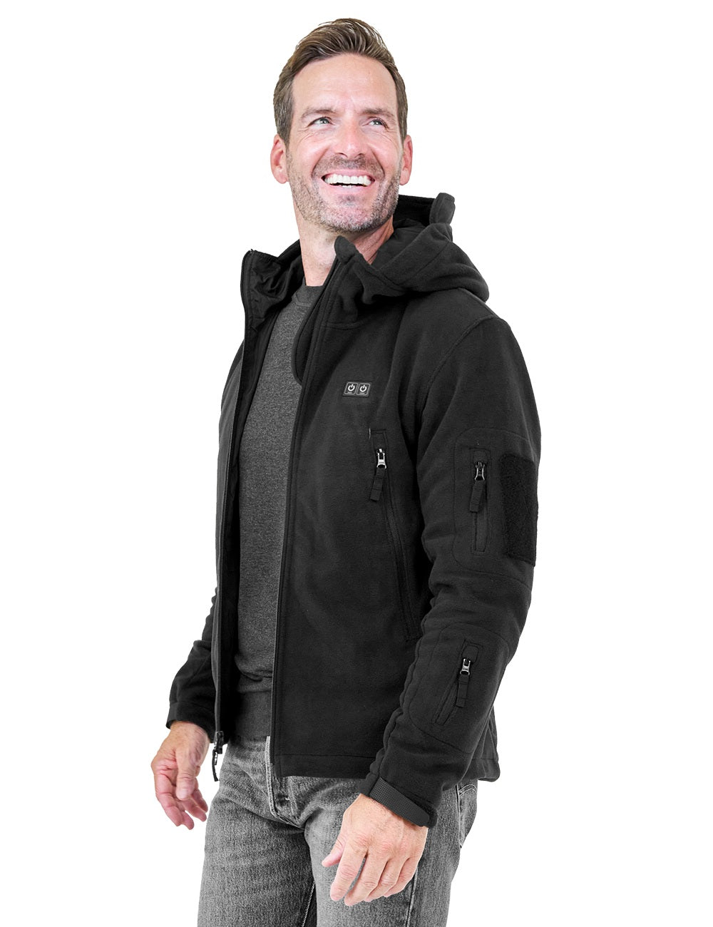 ANTARCTICA GEAR Fleece Heating Jacket, Fit Zip Hood Winter Jacket For Men-3