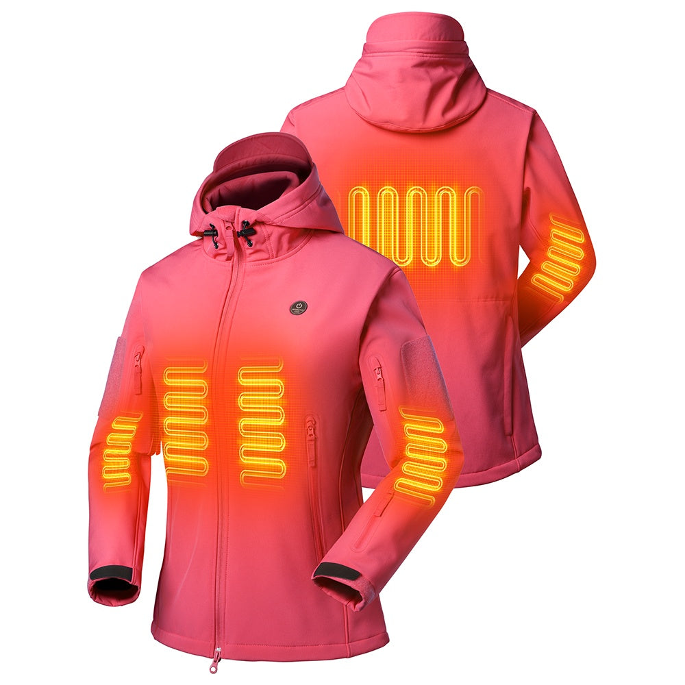 ANTARCTICA GEAR Heated Jacket for Women, Winter Coat Soft Shell Heating Hood Jacket-1