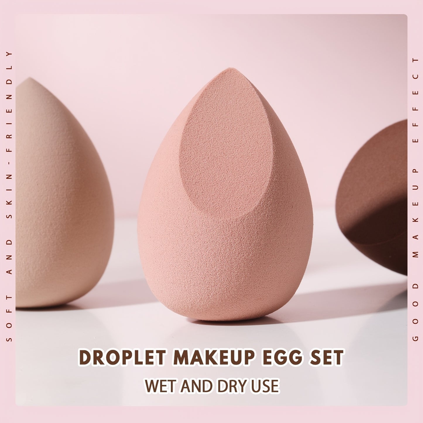 3 PCS Makeup Sponge Set Professional Beauty Sponge Blender Makeup Foundation Blending Cosmetic Makeup Puff For Powder Cream