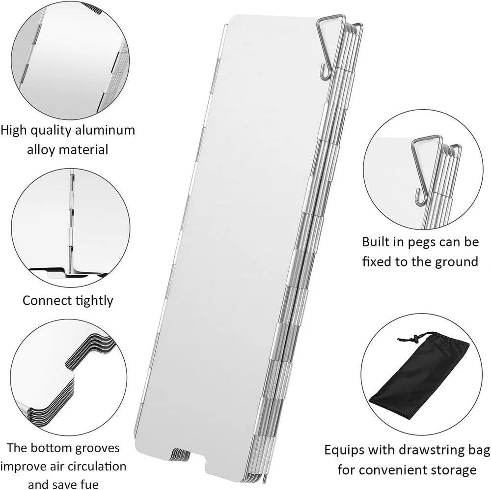 Gas Stove Wind Shield Aluminum Alloy-1