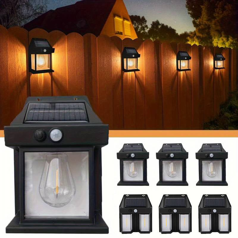 Solar Motion Sensor LED Lights, Wireless Outdoor Security-3