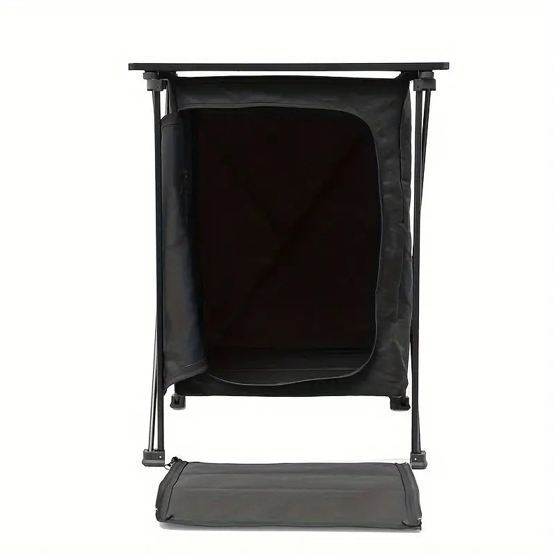 Portable Aluminum Alloy Folding Table for Outdoor Camping - Black-3