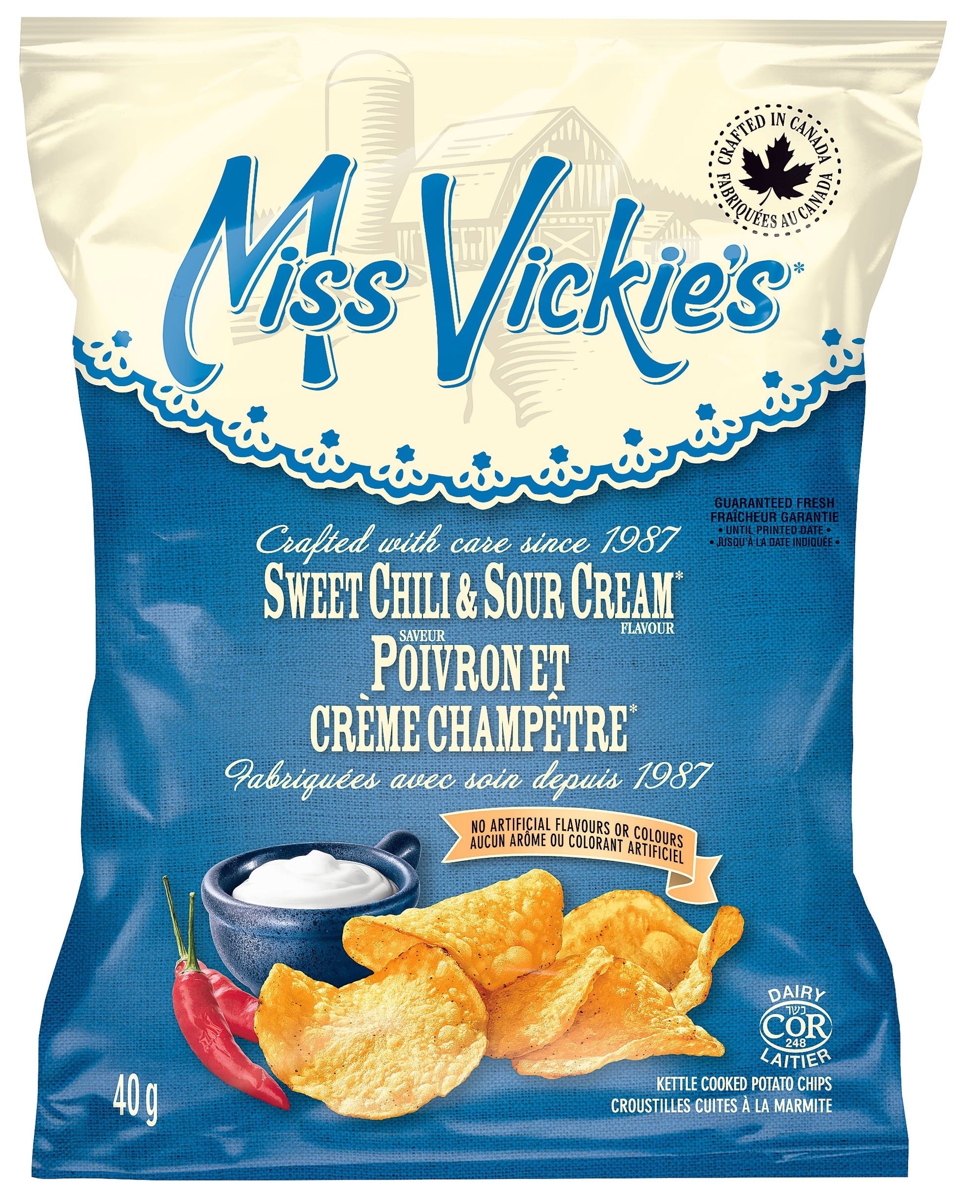 Chip Potato Sweet Chili&Sour Cream - 40 x 40 g - Miss Vickie's - Restaurant and Foodservice Ingredients - Canadian Distribution-0
