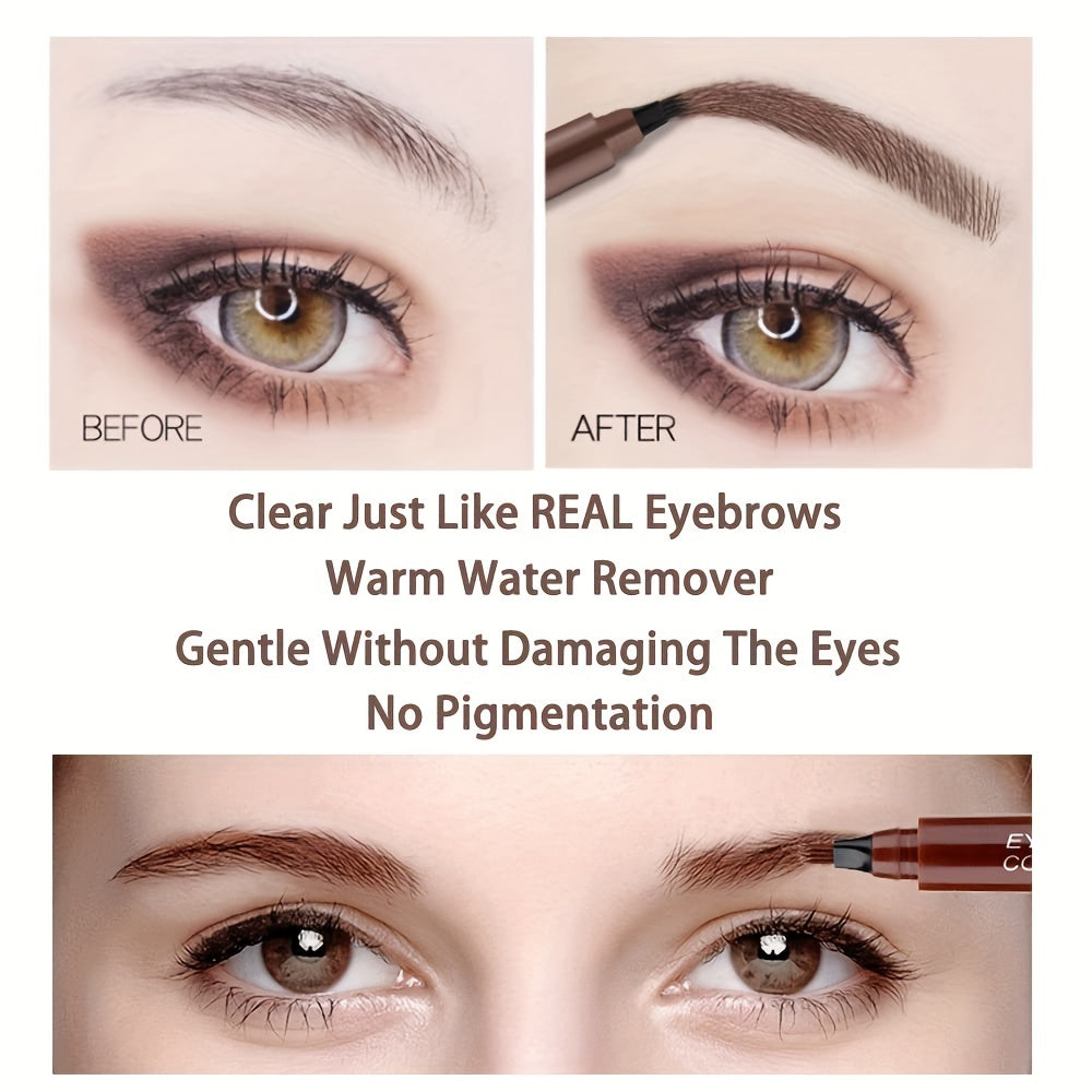 Waterproof Microblading Eyebrow Tattoo Pen with Micro-Fork Tip Applicator - Long Lasting, Natural Looking Eyebrow Makeup - Perfect Gift for Women