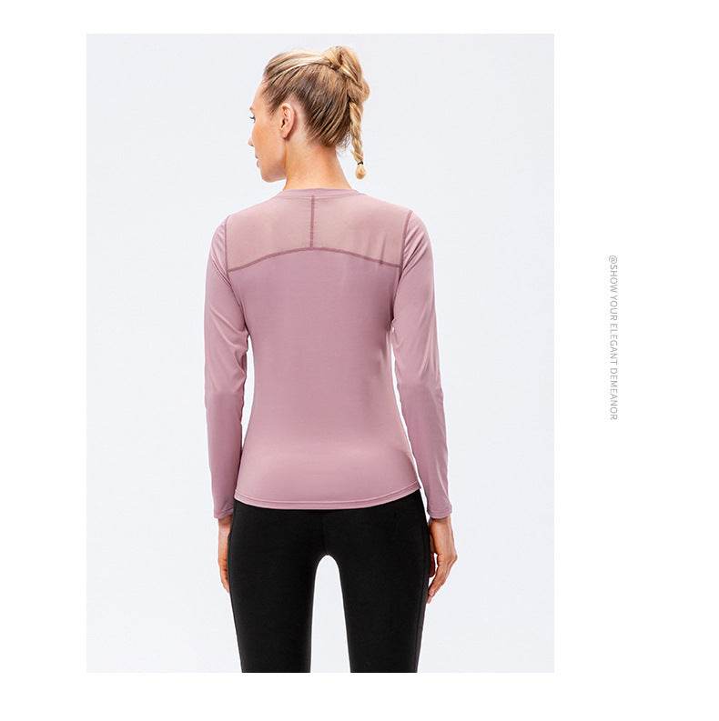 Quick Drying Breathable Long Sleeve Yoga Workout Gym T-shirt for women