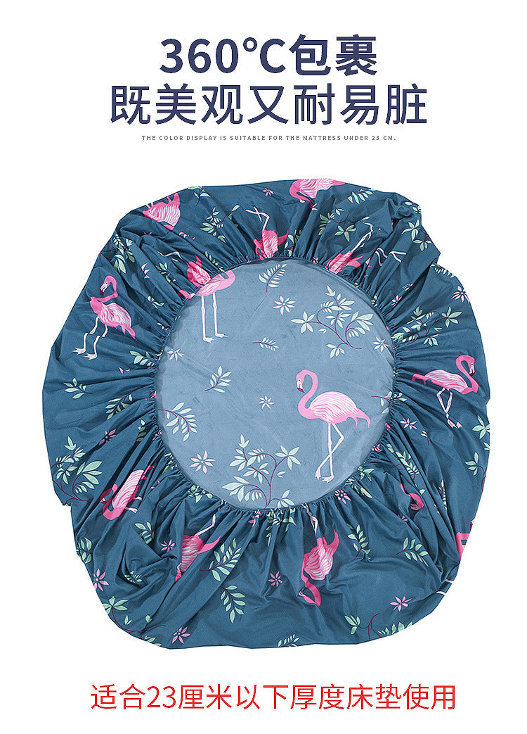 Printed Fitted Sheet Mattress Cover Four Corners with Elastic Band Bed Sheet Bed Sheet Twin Full Queen King Single Double Size