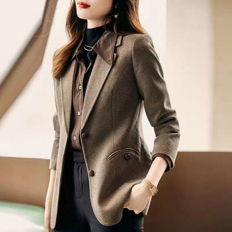 Fashion Personality Woolen Business Formal Blazer jacket Women
