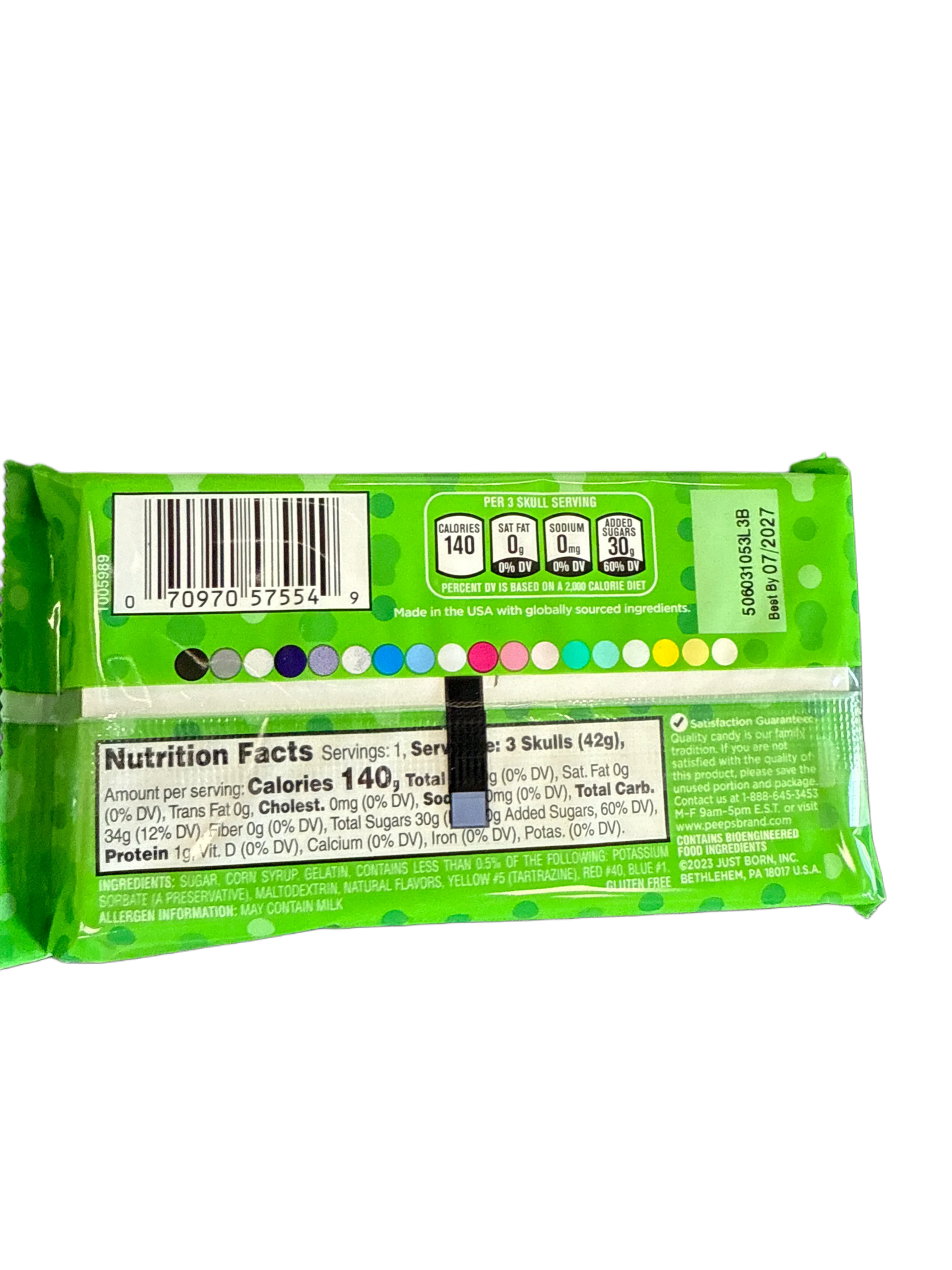 Peeps Marshmallow Halloween Skulls Three Pack 42G - U.S Edition