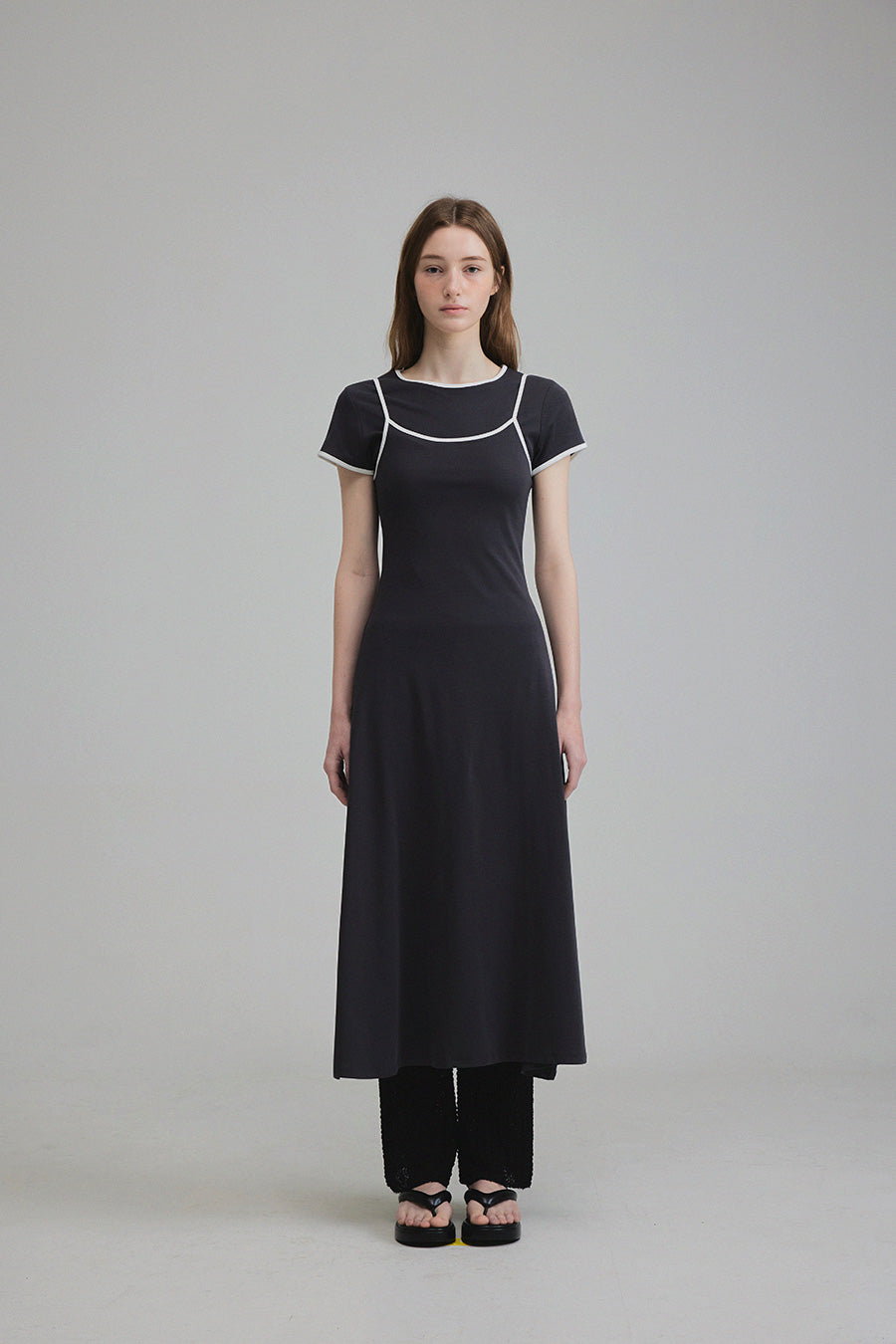 [TWEE] Bibel Contrast T-Shirt Dress Set-0