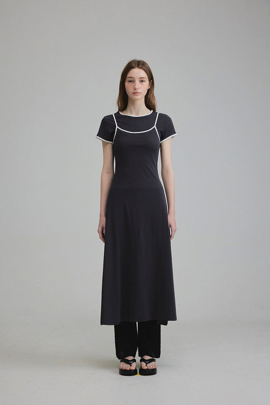 [TWEE] Bibel Contrast T-Shirt Dress Set-0
