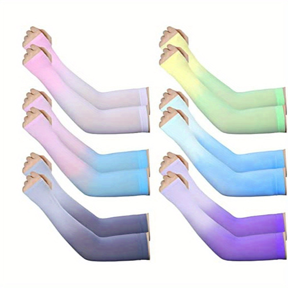 [Cool Compression UV Sleeves] 6 Pairs of Cool Compression UV Sun Protection Arm Sleeves - Men's and Women's Sports Arm Sleeves