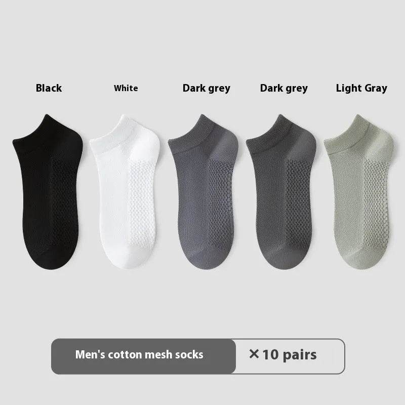 Cotton Anti-Pilling Ankle socks absorbing Invisible Tight Mesh Boat Socks