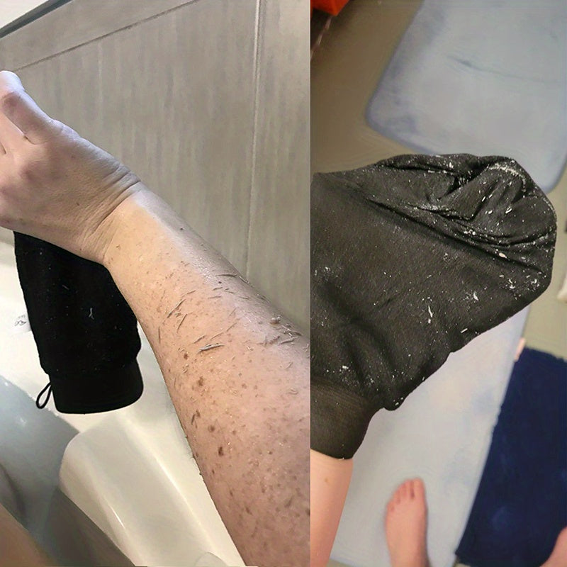 Deep Exfoliating Mitt - 100% Viscose Fiber Body Scrubber for Gentle Skin Exfoliation, Removing Dead Skin Cells and Dirt, Softening Rough Patches, and Revealing Smoother Skin Tone
