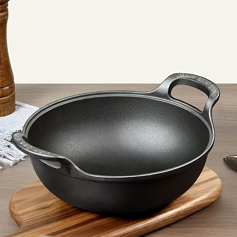 Pre-Seasoned Cast Iron Skillet with Dual Handles-1