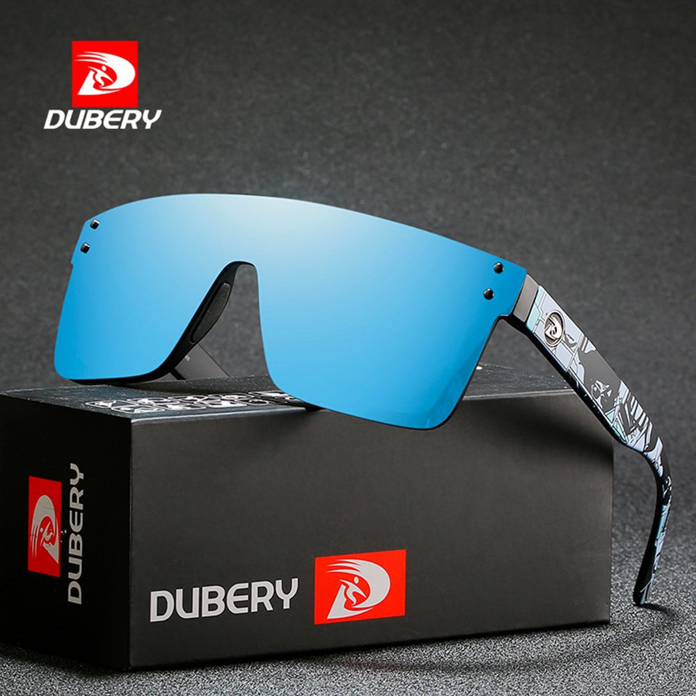 DUBERY, One-piece Large-frame Fashion Glasses, Trendy Polarized Sports Fashion Glasses, Riding One-piece Fashion Glasses