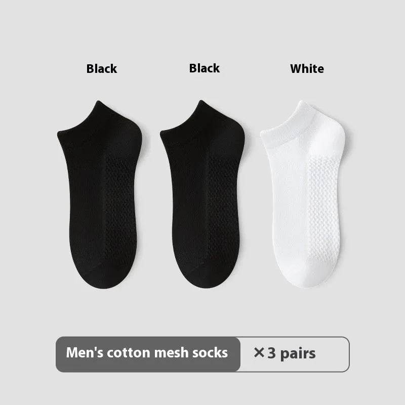 Cotton Anti-Pilling Ankle socks absorbing Invisible Tight Mesh Boat Socks