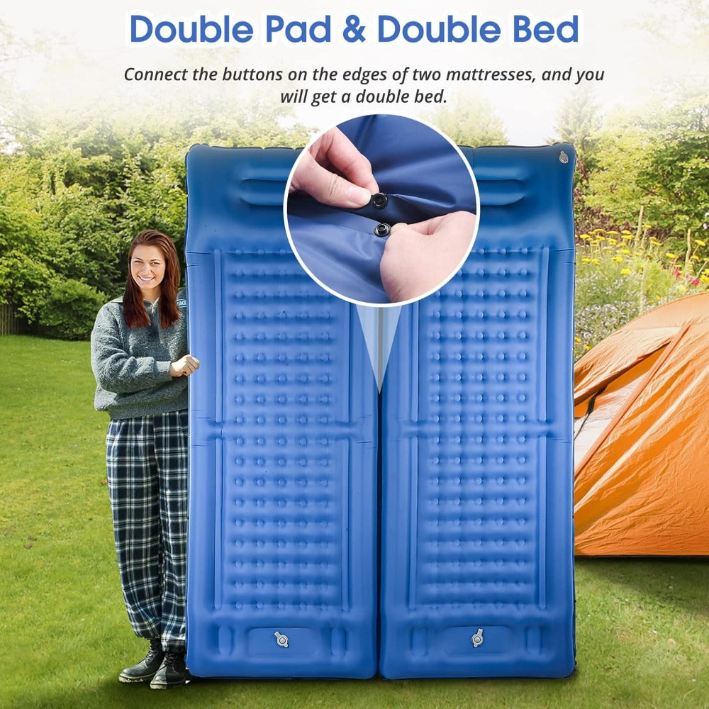 5-Inch Inflatable Camping Sleeping Mat with Pillow-1