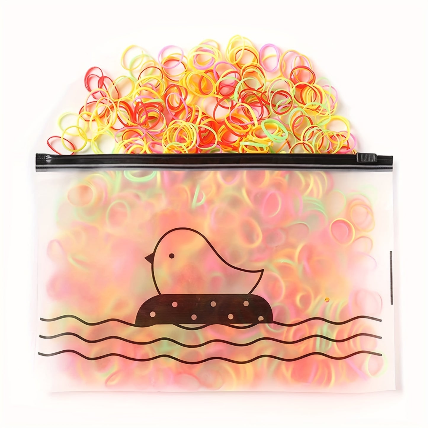 1000/2000pcs 1000/2000 Pcs Colorful Nylon Hair Ties & Headbands Set with Storage Bag for Girls