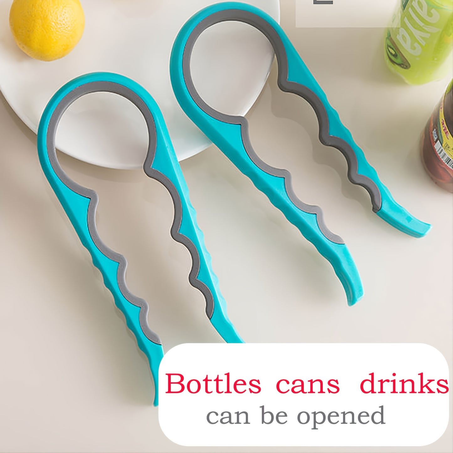 1pc Easy Grip 4-in-1 Bottle and Can Opener for Arthritis and Weak Hands - Essential Kitchen Tool for Elderly and Handicapped Individuals