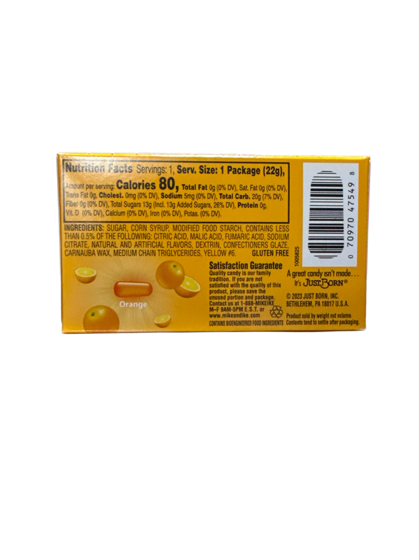 Mike and Ike Orange Flavour Candy 22G - U.S Edition