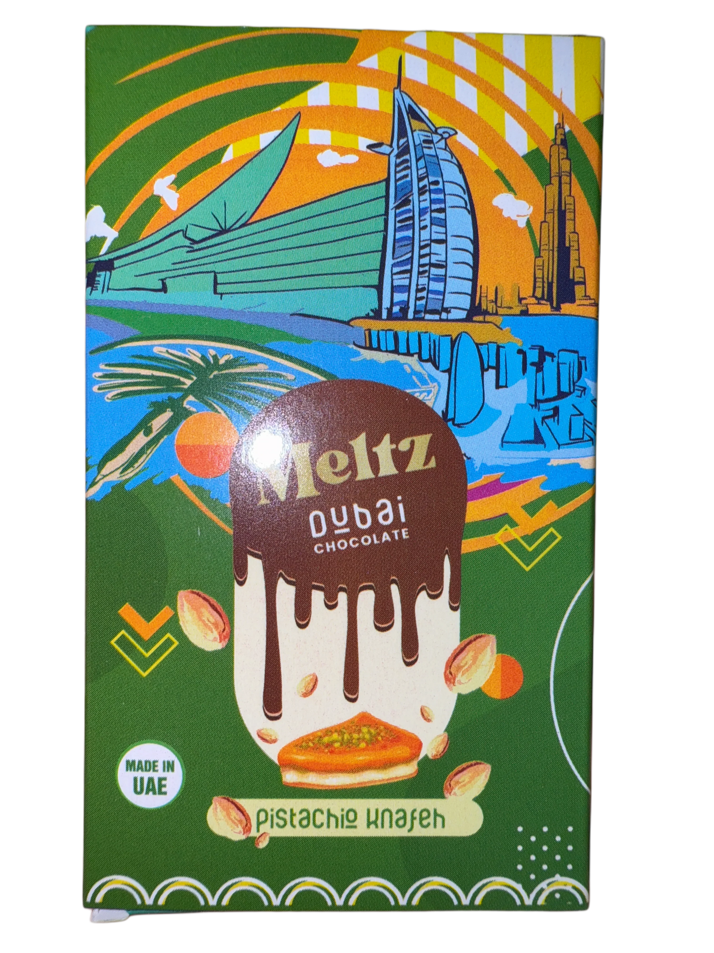 Meltz Dubai Chocolate Pistachio Knafeh Flavour 75G - Dubai Edition